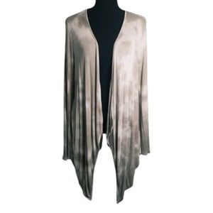 Potters Pot Tie Dye Cardigan L Taupe